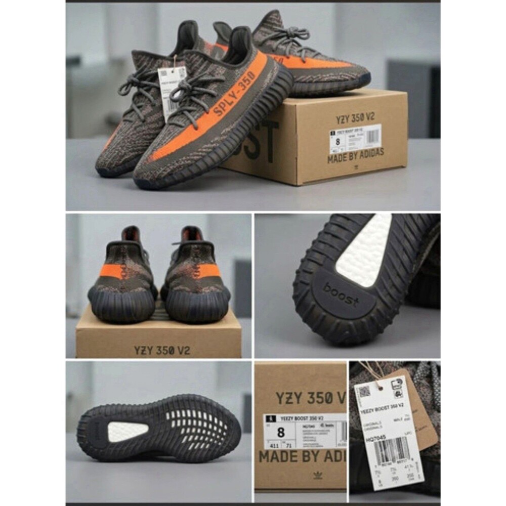 adidas Yeezy Boost 350 V2 Carbon Beluga Primeknit Low Top HQ7045